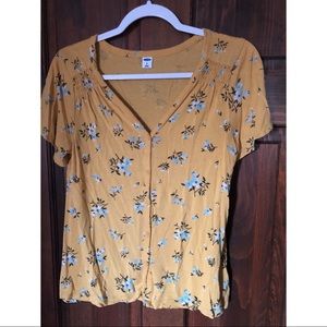 V-neck jersey knit top